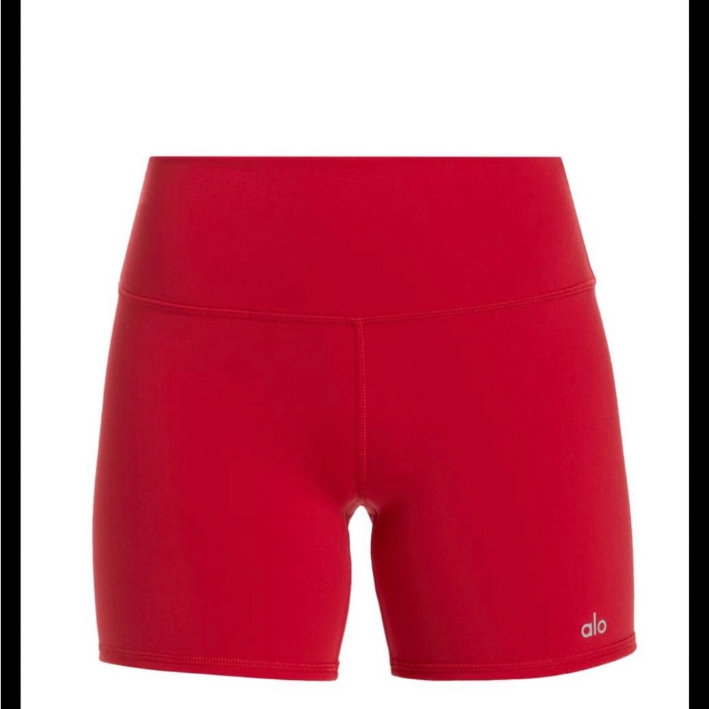 ALO Yoga Women's Vibrant Red Bike Shorts